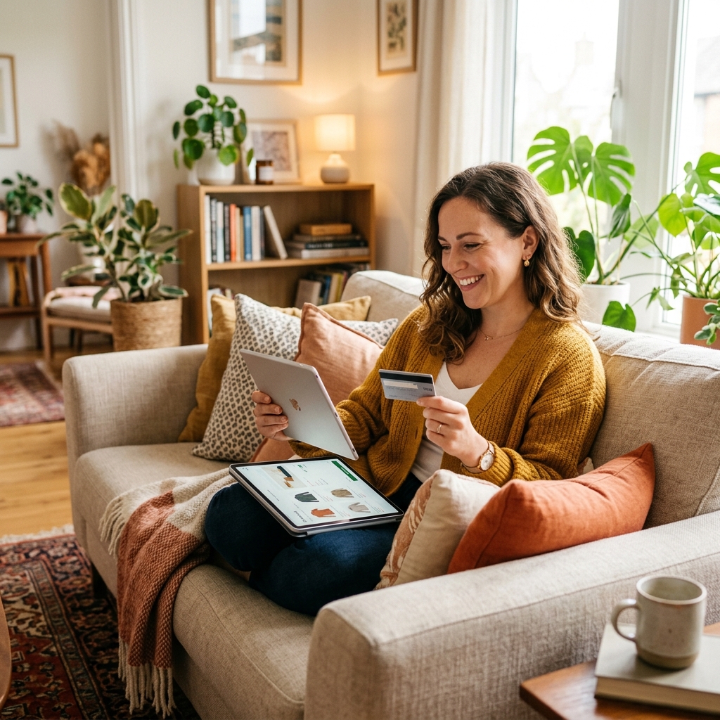 Woman ordering ZusOTT subscription online